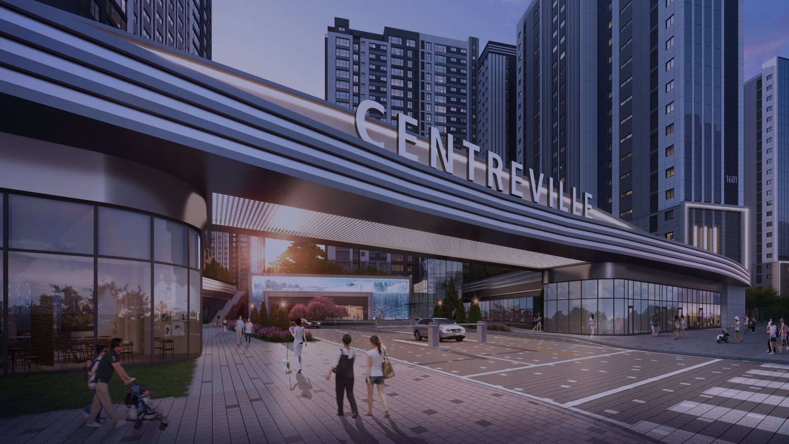 센트레빌 단지 출입구 문주 (CG)